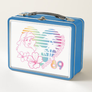 Ariel Surf Princess 89 Tropical Heart Metal Lunch Box
