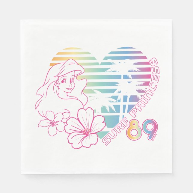 Ariel Surf Princess 89 Tropical Heart Napkin (Front)