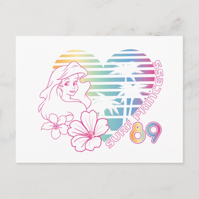 Ariel Surf Princess 89 Tropical Heart Postcard (Front)