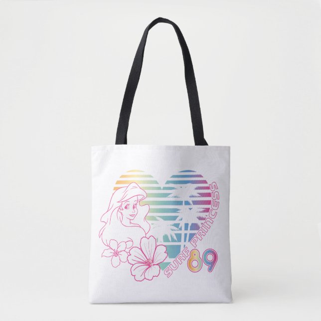 Ariel Surf Princess 89 Tropical Heart Tote Bag (Front)