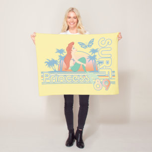 Ariel Surf Princess 89 Tropical Sunset Fleece Blanket