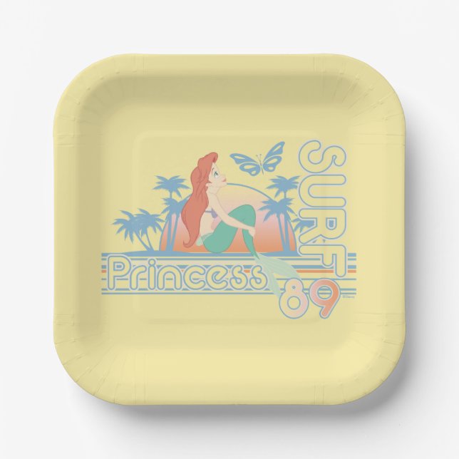 Ariel Surf Princess 89 Tropical Sunset Paper Plate (Front)