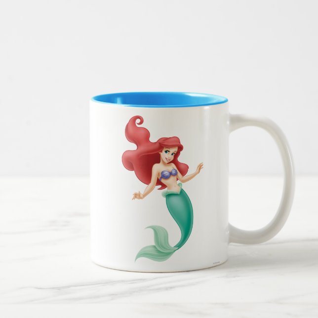 Ariel Swimming Two-Tone Coffee Mug (Right)