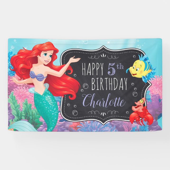 Ariel | The Little Mermaid - Chalkboard Banner (Horizontal)