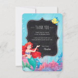 Ariel   The Little Mermaid - Chalkboard Thank You
