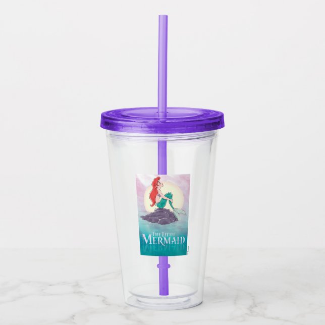 Ariel | The Little Mermaid - Pearlescent Princess Acrylic Tumbler (Front)