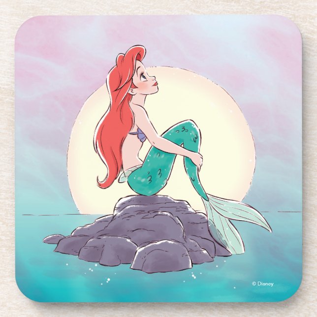 Ariel | The Little Mermaid - Pearlescent Princess Coaster (Front)