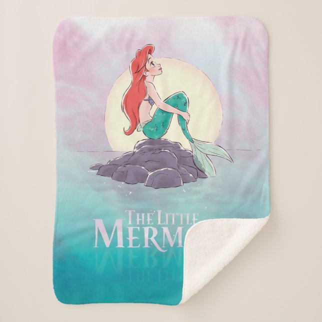 Ariel | The Little Mermaid - Pearlescent Princess Sherpa Blanket (Front)