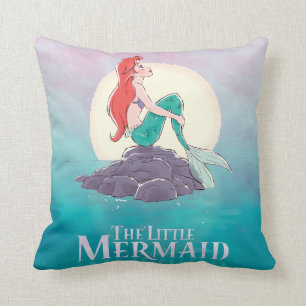 Ariel   The Little Mermaid - Pearlescent Princess Throw Pillow