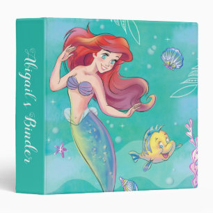 Ariel   The Little Mermaid - Watercolor Binder
