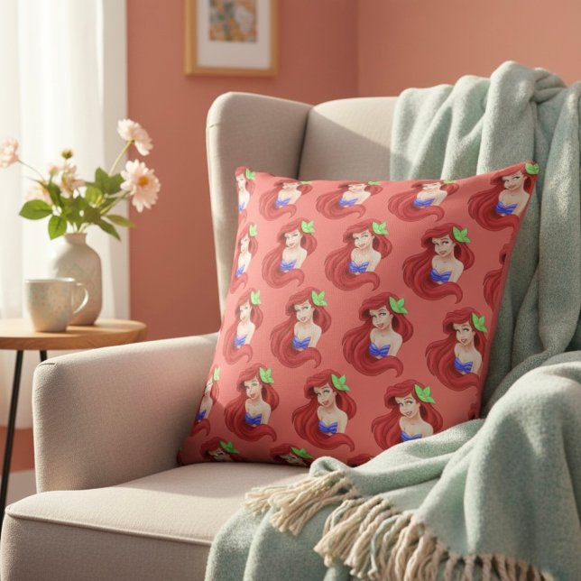 Ariel Throw Pillow (Creator Uploaded)