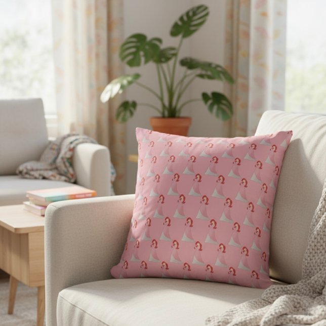 Ariel Throw Pillow (Creator Uploaded)