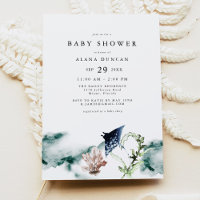 ARIEL Tropical Ocean Coral Manta Ray Baby Shower