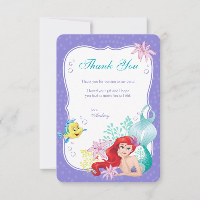 Ariel | Under the Sea Adventure Thank You Card (Front)