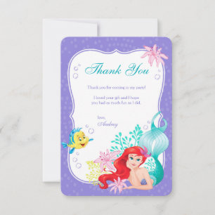 Ariel   Under the Sea Adventure Thank You Card