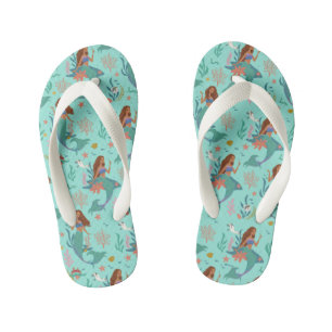 Ariel Undersea Adventure Pattern Kid's Flip Flops