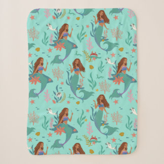 Ariel Undersea Adventure Pattern Sherpa Blanket