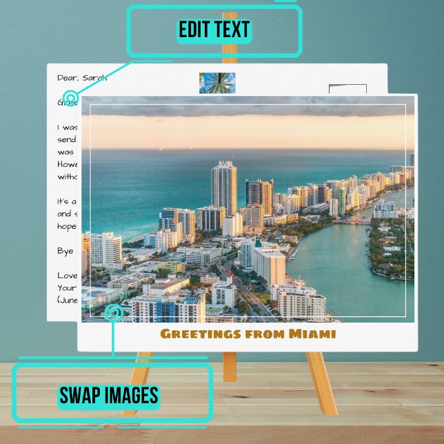 Ariel View of South Beach Miami Florida Postcard (Please enjoy our postcard)