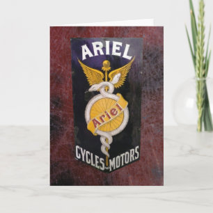 ARIEL VINTAGE MOTORCYCLE ADVERTISING. CARD