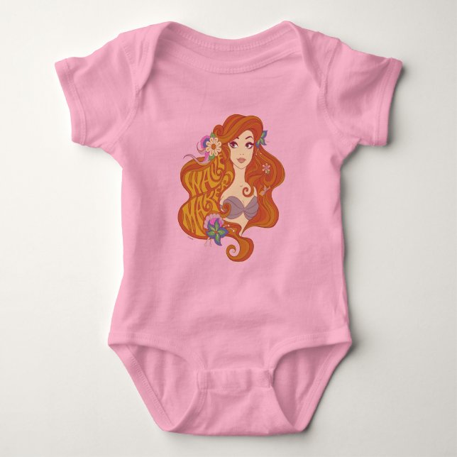 Ariel | Wave Maker Seashell Baby Bodysuit (Front)