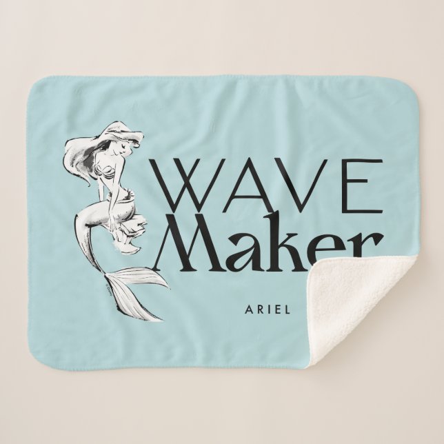 Ariel | Wave Maker Sherpa Blanket (Front (Horizontal))