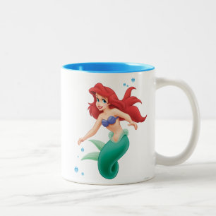 Ariel with Bubbles Two-Tone Coffee Mug