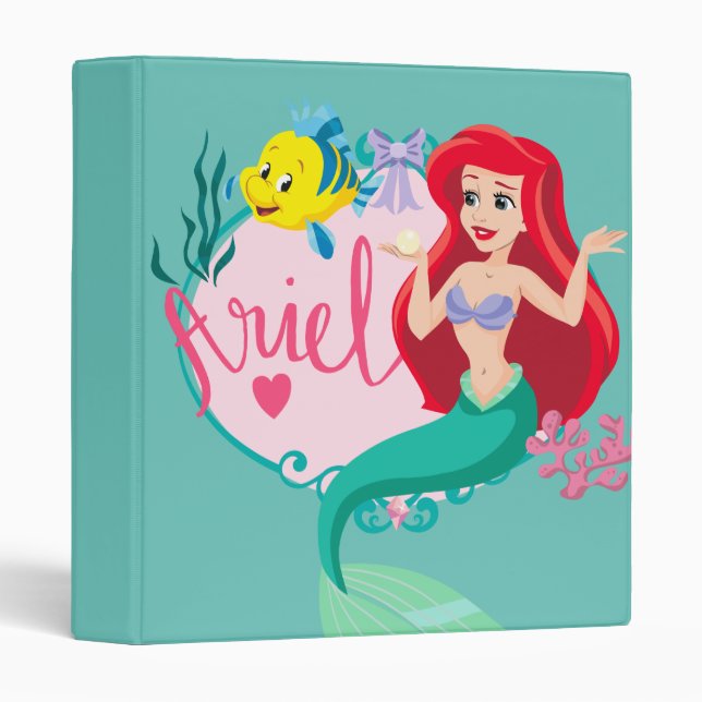 Ariel With Flounder Name Graphic Binder (Front/Spine)