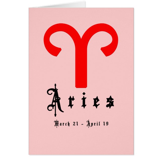 Aries, 21 mars - 19 avril (Devant)