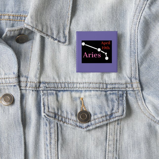 Aries 2 Inch Square Button (In Situ)