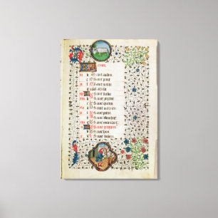 Aries and a man felling trees canvas print