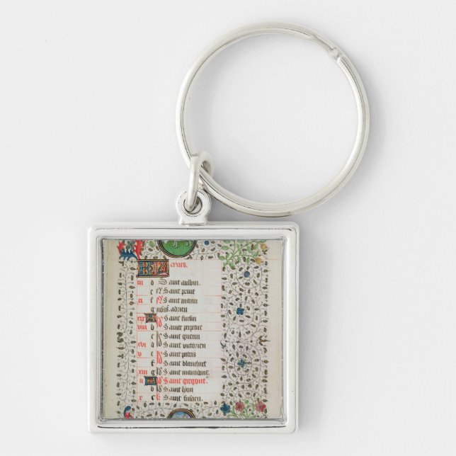 Aries and a man felling trees keychain (Front)