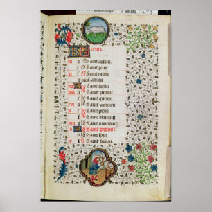 Aries and a man felling trees poster
