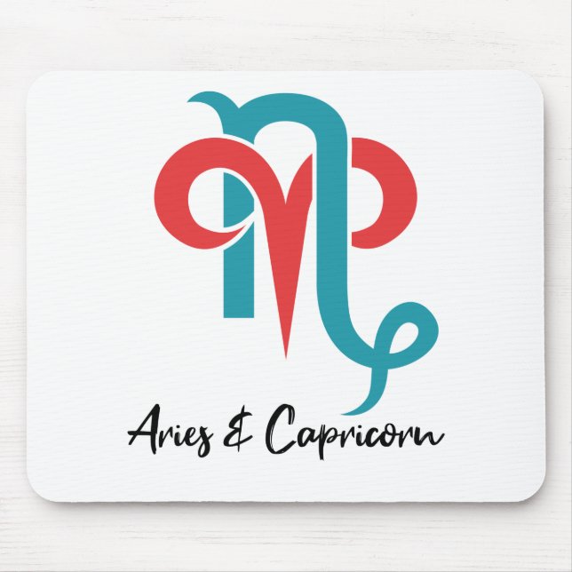 Aries and Capricorn Couples Zodiac Astrology Mouse Pad (Front)