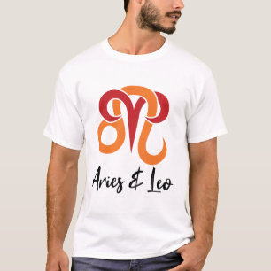 Aries and Leo Zodiac Couples Horoscope T-Shirt