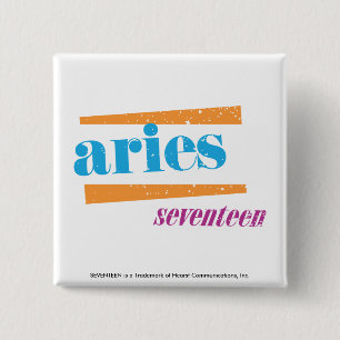 Aries Aqua 2 Inch Square Button