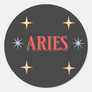 Aries Astrological Sign  Classic Round Sticker