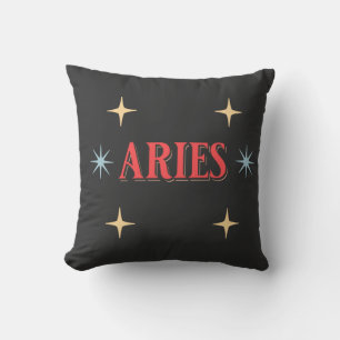 Aries Astrological Sign Throw Pillow