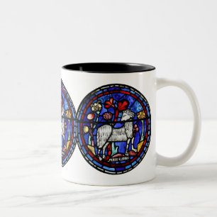 Aries Astrology Gothic Stained Glass Windows Mug