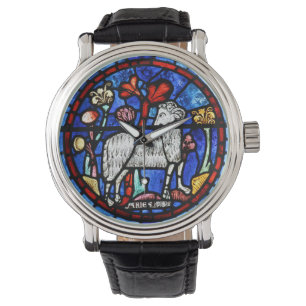 Aries - Astrology - Gothic Stained Glass Windows - Watch