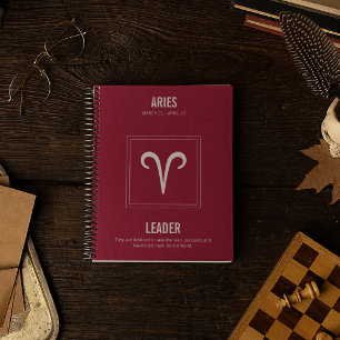 Aries Astrology Sign Notebook