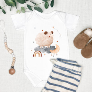 Aries Baby: Little Ram's Zodiac Personalized Baby Bodysuit