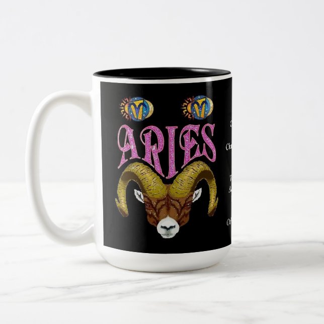 Aries Birth Sign Zodiac Mug (Left)