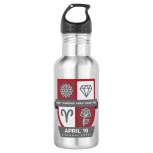Aries Birthday Crest™ for April 1-19 532 Ml Water Bottle