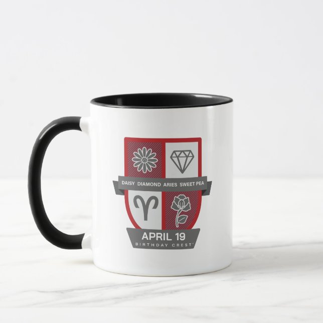 Aries Birthday Crest™ for April 1-19 Mug (Left)