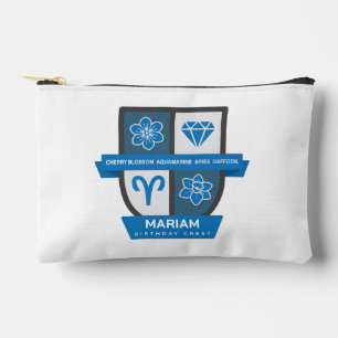 Aries Birthday Crest™ for March 21-31 Accessory Pouch