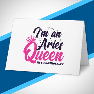 Aries Birthday Queen Astrology Zodiac Sign Soul Card