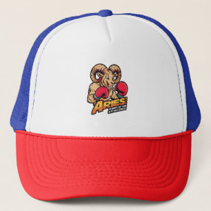 Aries Boxing Ram – Always Up for a Challenge! Trucker Hat