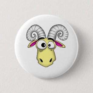 Aries Cartoon 2 Inch Round Button