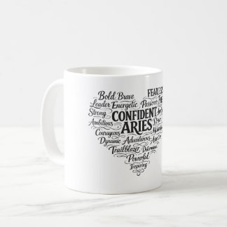 Aries Coffee Mug | Zodiac Word Cloud
