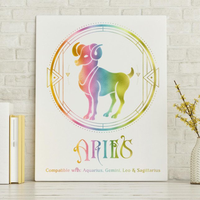 Aries Compatibility Designed Canvas Print (Creator Uploaded)